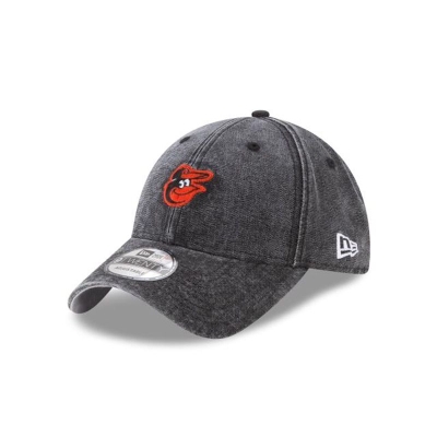 Black Baltimore Orioles Hat - New Era MLB Rugged Mini 9TWENTY Adjustable Caps USA9832641